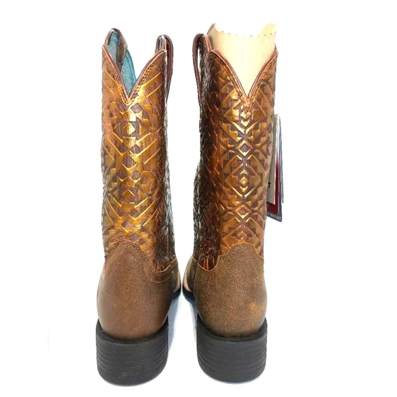 Ariat Round Up Wide Square Toe‎ Boots, NWT, Size 10| EUR 41.5 - Picture 10 of 11